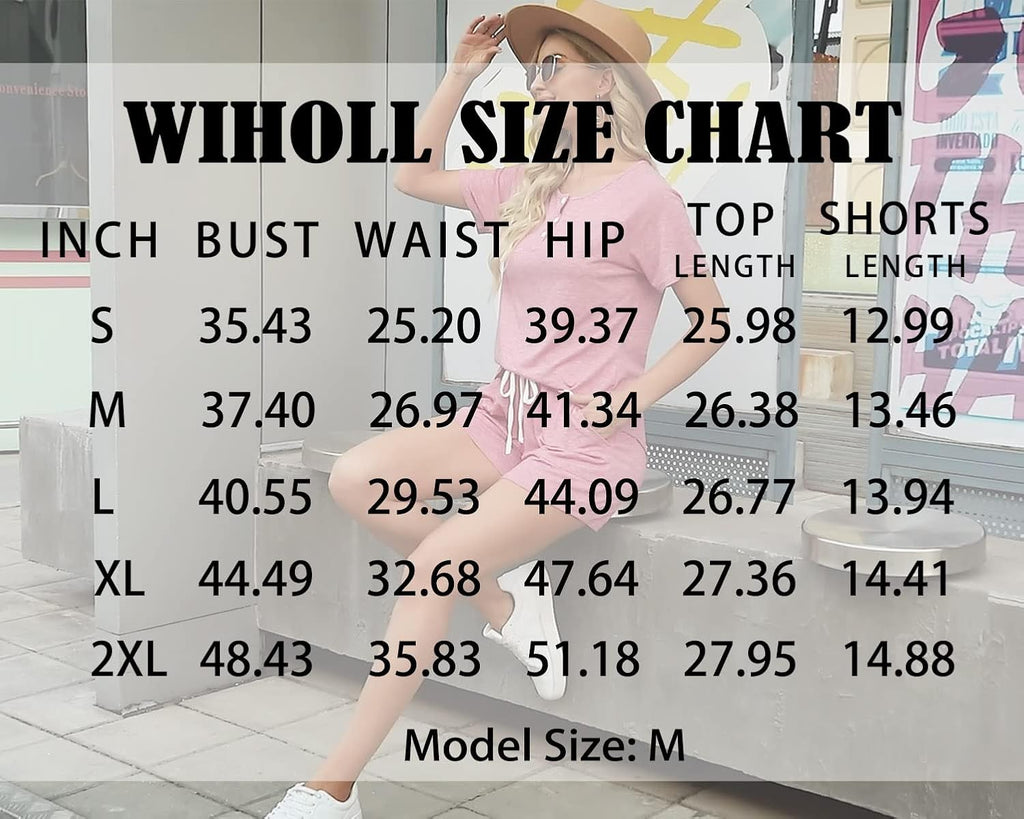 Two Piece Outfits for Women Lounge Sets Button down Top and Shorts Set Sweatsuits with Pockets
